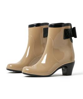 【セール】SURZO(スルジョー) エナメルラバー バッグリボン ショートレインブーツ(レインシューズ)|Fashion Letter(ファッションレター)のファッション通販 - ZOZOTOWN (7985)