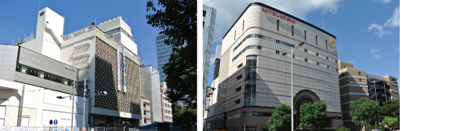 【左】老舗百貨店の藤﨑(青葉区)、【右】仙台三越(青葉区)