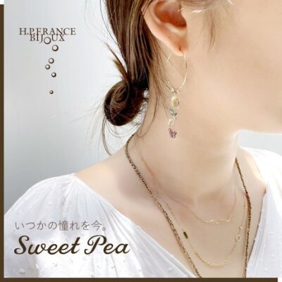 SweetPea　ネックレス H.P.FRANCE スイートピー 18金イエローゴールド YG750 K18YG