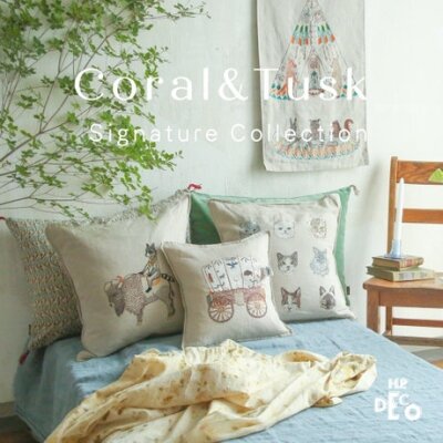 H.P deco Coral&Tusk クッション H.P.DECO】CORAL&TUSK LIMITED EDITION コーラル・アンド