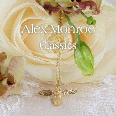 Alex Monroe 花柄のハギーフープとイッツィ・ビッツィ・ビー Alex Monroe Classics｜H.P.FRANCE公式サイト