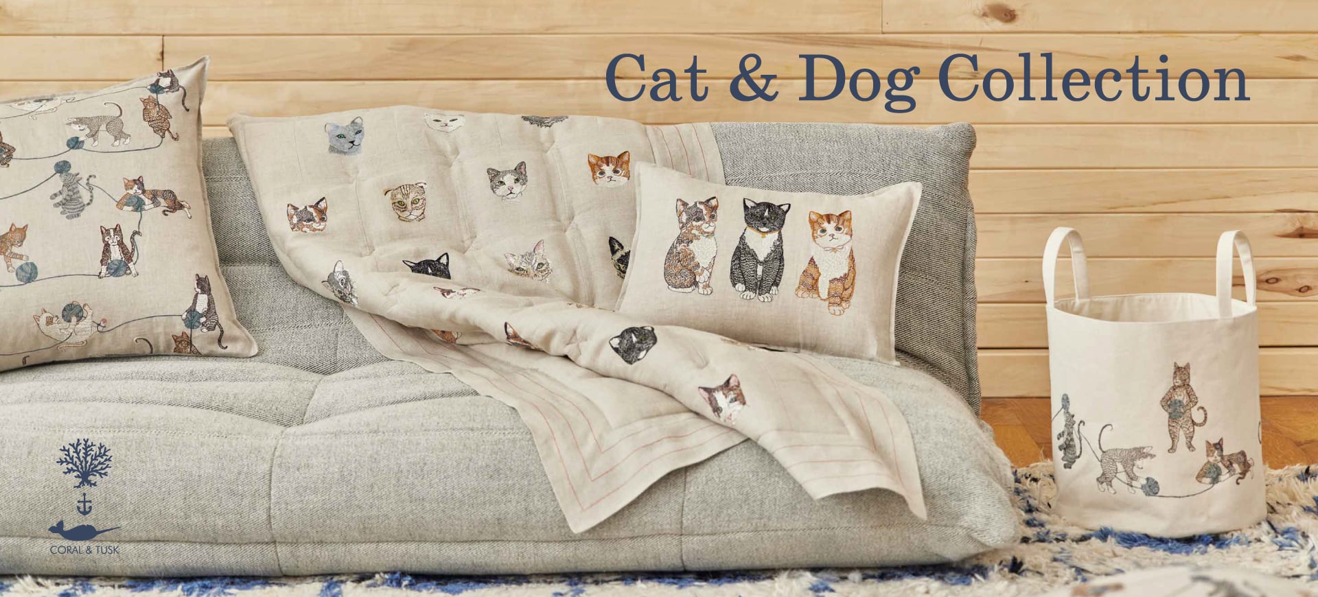 Coral & Tusk クッションカバー 30x40 Cute kittens Coral & Tusk 