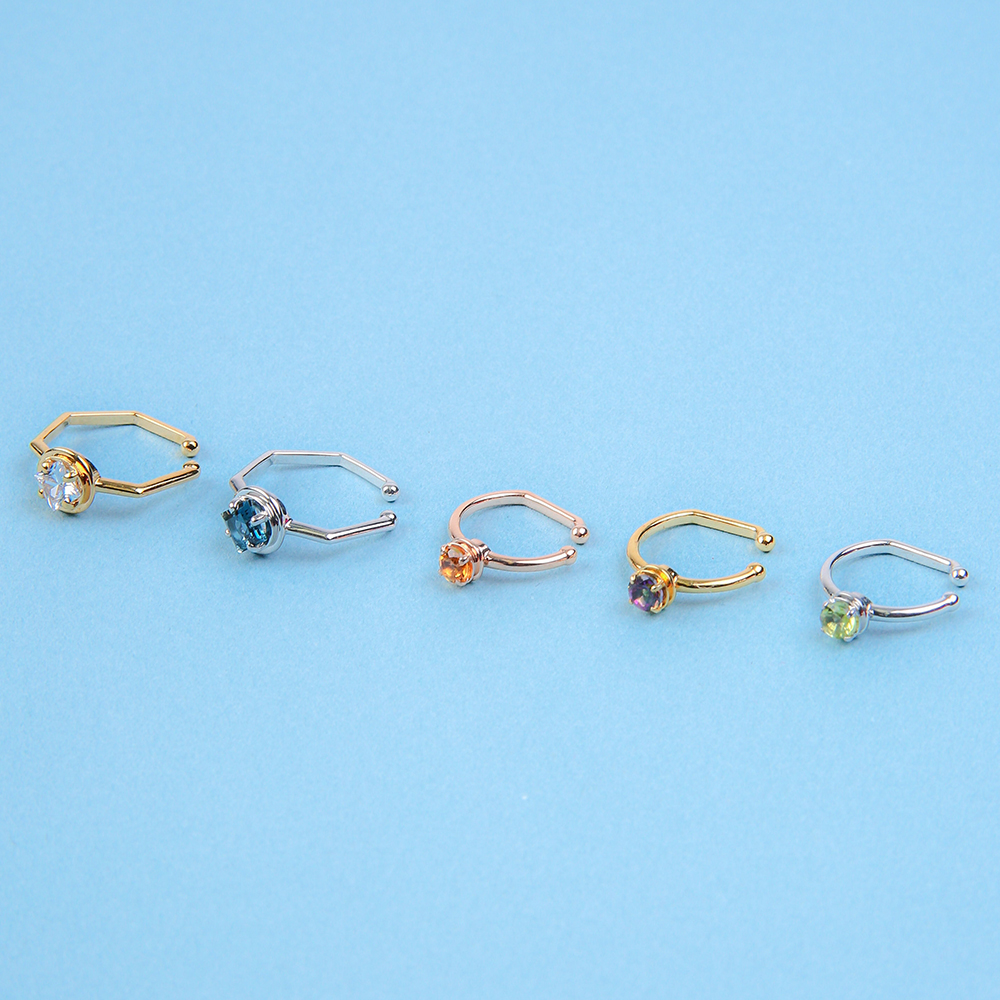 アクセサリー acuteaccent perfume bottle series ring AcuteAccent/perfume bottle series イヤーカフ アメシスト -香水瓶の