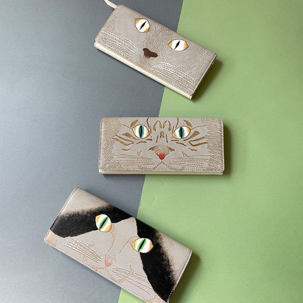 アッシュぺーフランス　水金の文庫革　猫財布 アッシュぺーフランス 水金の文庫革 猫財布 レディース