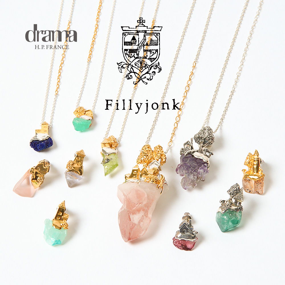 Fillyjonk ローズクォーツ 王冠リングとイヤリング 新入荷】Fillyjonk -思いを馳せる時間を感じるジュエリー-｜ drama