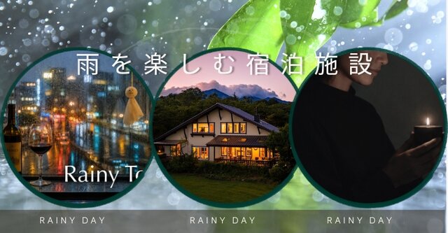 ＼雨の日を楽しめる場所　３選　／　雨天時限定のイベントや、プレゼントなど雨の日を待ちわびる企画をご紹介