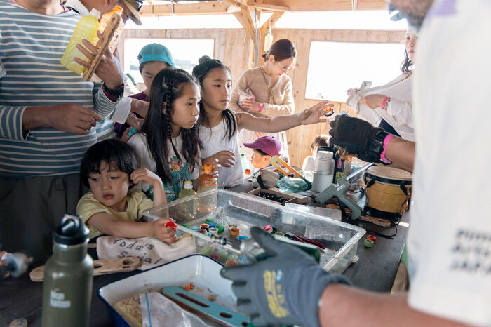 逗子海岸映画祭　子どもたちも楽しめるブース