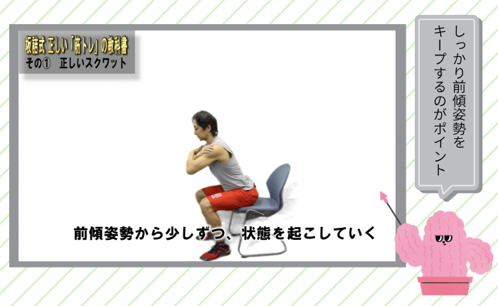 いすを使ったスクワット２