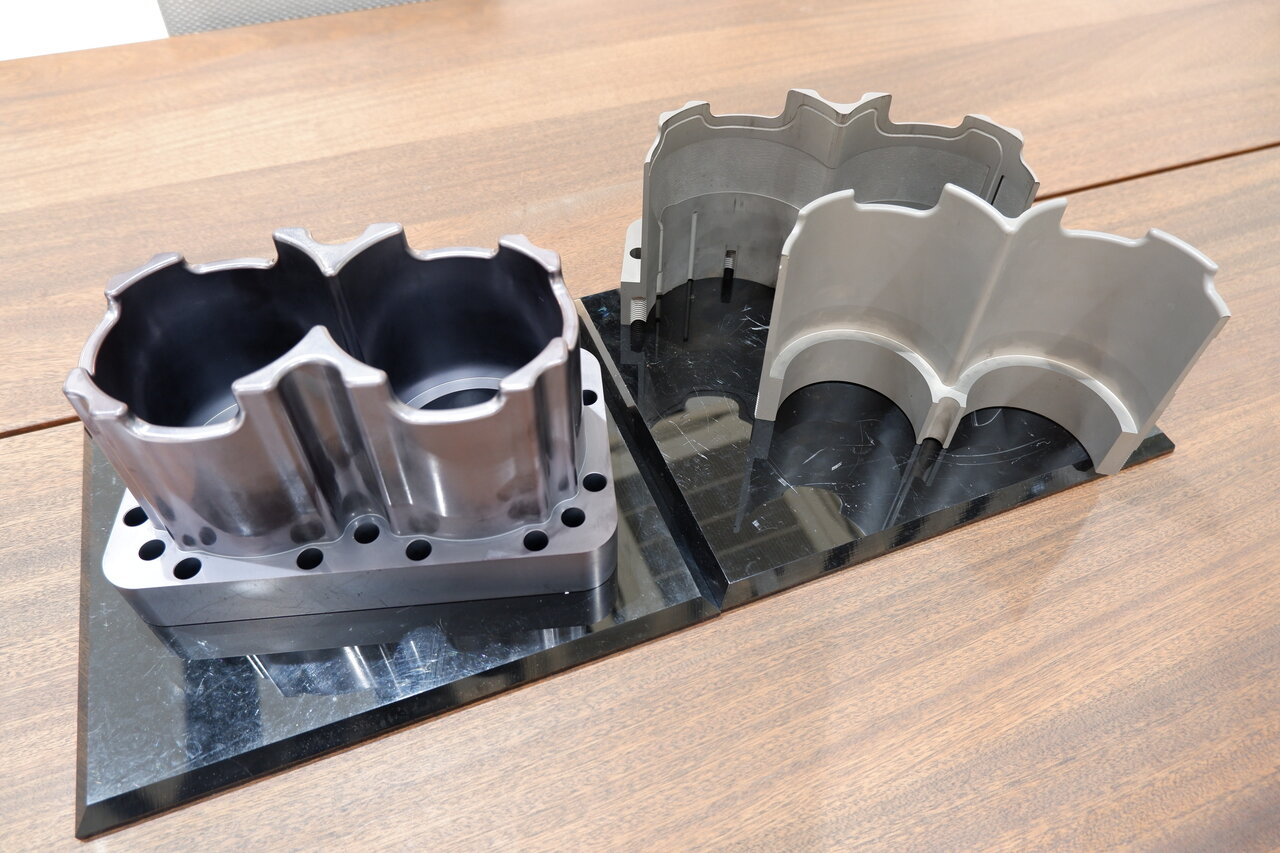 同社のAM 技術で製作したSUBARU 水平対向エンジンウォータージャケットの金型入れ子