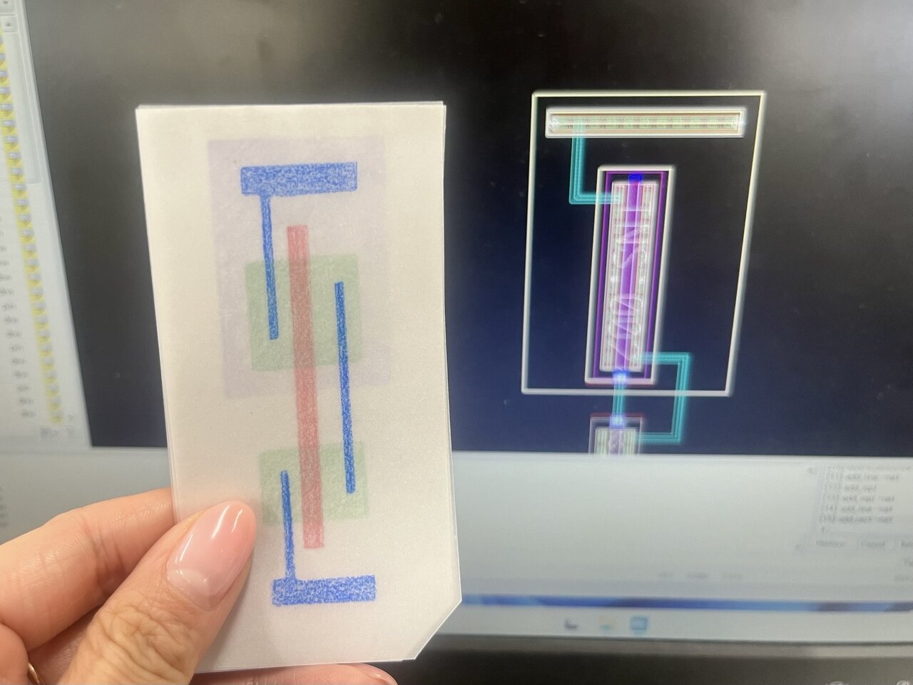 図3　設計図デザインキットとCAD 画面（写真提供：藤田真奈）