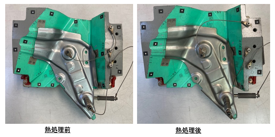 図2　浸炭窒化焼入れ後のひずみ（寸法精度は公差内）