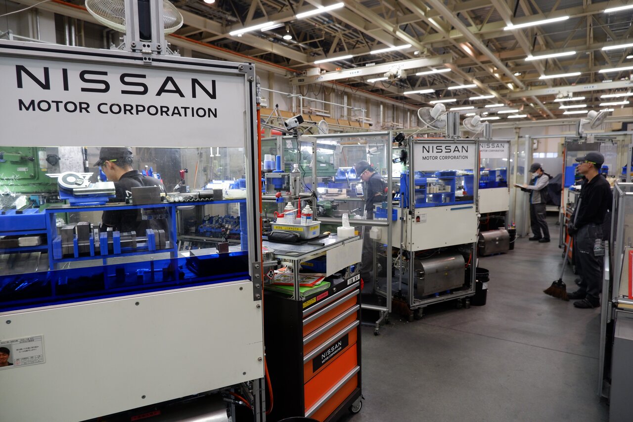 横浜工場のエンジンミュージアムには歴代の車種に搭載されたエンジンが並ぶ