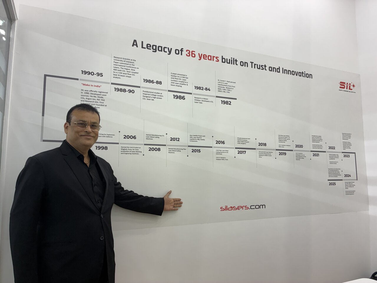写真4　SURESH INDU LASERS のVardhaman Shah ダイレクター