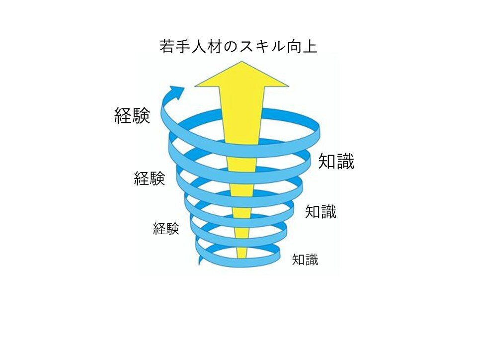 図1　知識付与と経験付与のスパイラルアップ