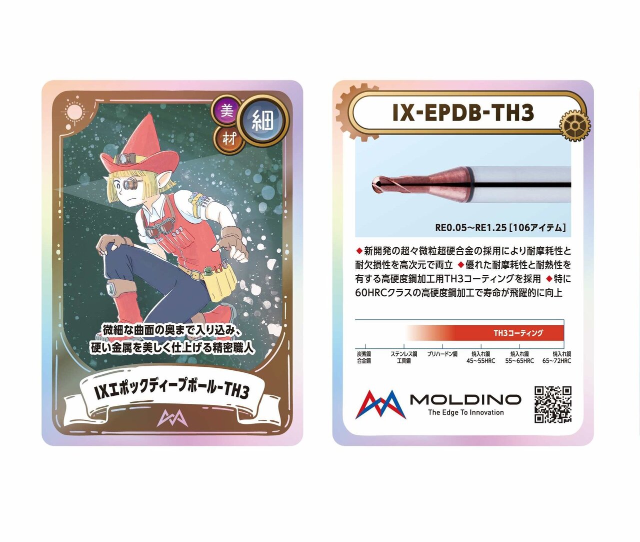 西洋風RPGをイメージした切削工具の擬人化トレーディングカード