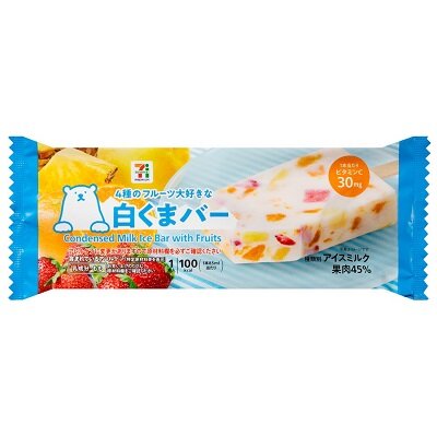 4種のフルーツ大好きな白くまバー 1本入 | セブンプレミアム公式