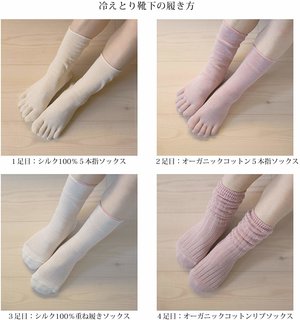 千代治のくつ下 冷えとり靴下 4足重ね履きセット 日本製