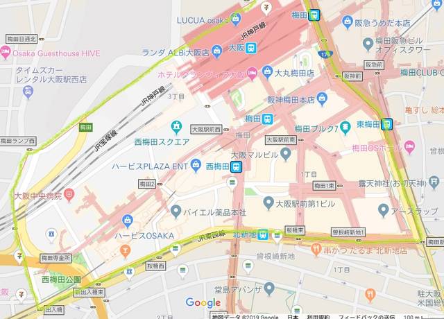 大阪 梅田をスマートに遊ぶ わかりやすい梅田エリアマップと人気観光スポット おすすめ体験スポット シュウシュウ