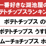 一番好きな湖池屋のポテトチップスランキング TOP3