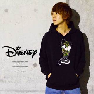 送料無料 Disney ミッキー カモパーカー柄 プル...