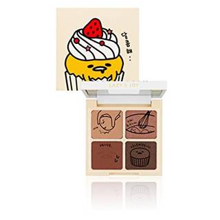 HOLIKA HOLIKA ぐでたま LAZY&JOYシリーズ カップケーキ アイシャドウ 2タイプ アイシャドウパレット Cupcake Eye Palette Shadow マット/シマー/グリッタータイプ アイメイク メイクアップ 韓国コスメ (33569)