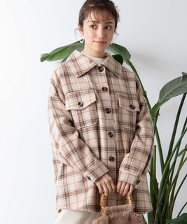 チェックのシャツジャケット。秋物アイテムとしてGOOD...