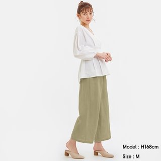 GUのボトム。大人気のリネンブレンドシリーズのパン...