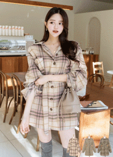 シャツアウター、ロングシャツ、ミニワンピースと3WAY...
