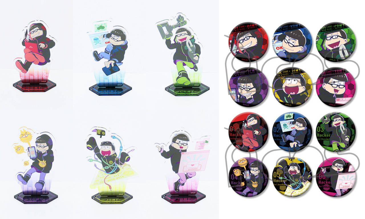 『おそ松さん』6つ子がハッカーに!? 描き下ろしグッズが新登場【アクキー&缶バッチ】