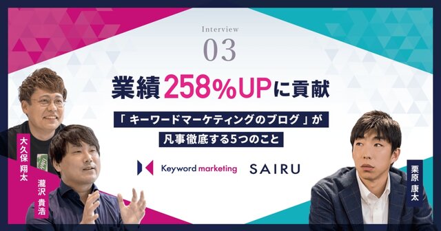 業績258%UPに貢献した「キーワードマーケティングのブログ」が凡事徹底する5つのこと | 株式会社才流