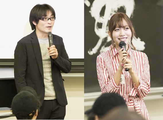 司会の音楽ジャーナリスト柴 那典さん(左)とシンガーソングライターの辻詩音さん(右)