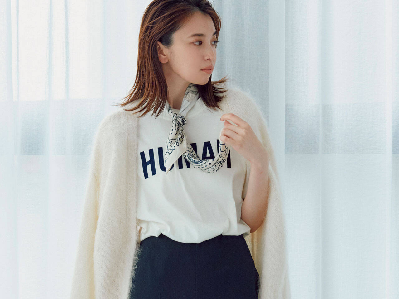 シンプルコーデに秋顔 モヘアカーデで華やかさをon モテすぎ注意 30日コーデ With Online 講談社公式 恋も仕事もわたしらしく