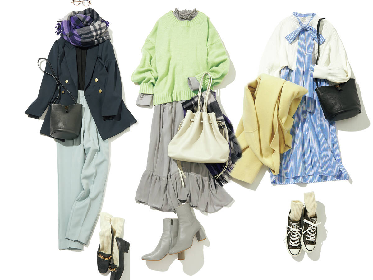 梅澤美波の 防寒 と 春気分 を両立する着まわしコーデ Vol ２ ファッションで私らしく With Online 講談社公式 恋も仕事もわたしらしく