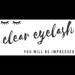 clear eyelash