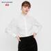 【UNIQLO】コットンフリルシャツ(カラー:WHITE)