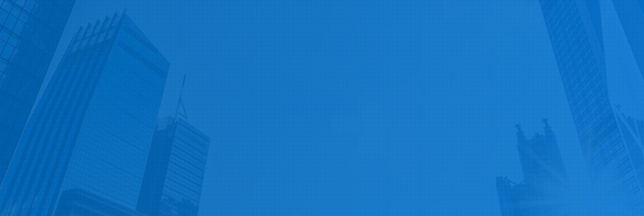 ビルが立ち並ぶ青い背景