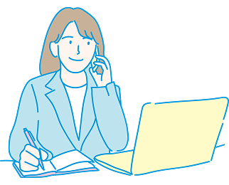 専任担当者が各種業務をしている様子