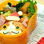 【クリスマスver】キャラ弁レシピ:妖怪ウォッチ ジバニャンの作り方