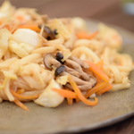 野菜たっぷり焼うどんのつくり方