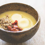 好きな豆をチョイスして食感を楽しもう♪さつまいもとカモミールティーのあったかスイーツ!