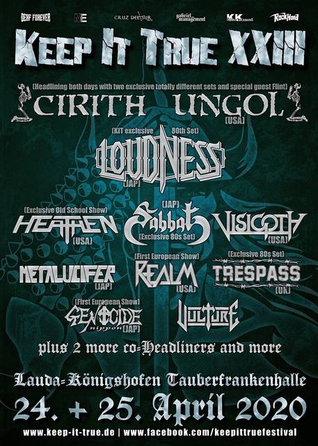ドイツのメタルフェス Keep It True の出演メンバー第1弾発表 日本からはloudness Sabbat Metalucifer Genocide Nipponが出演決定 Burrn Online