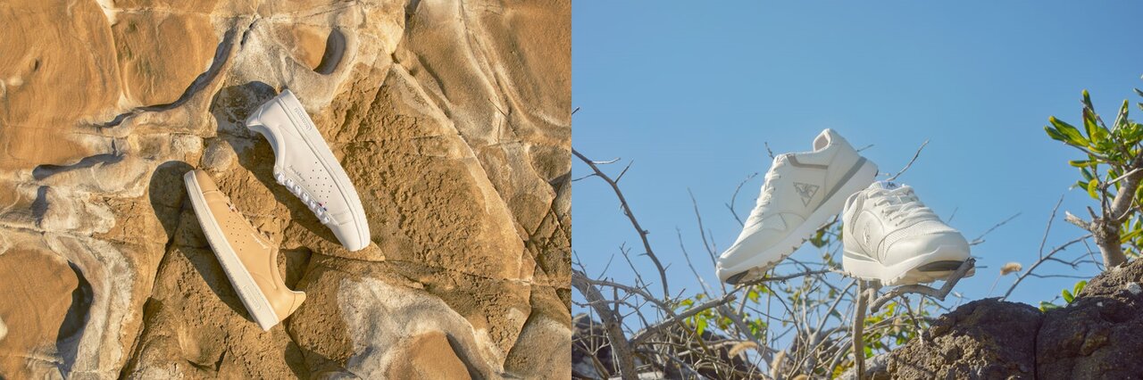 【ルコックスポルティフ】定番モデルにECCO社のレザーを採用したサスティナブルスニーカーが登場