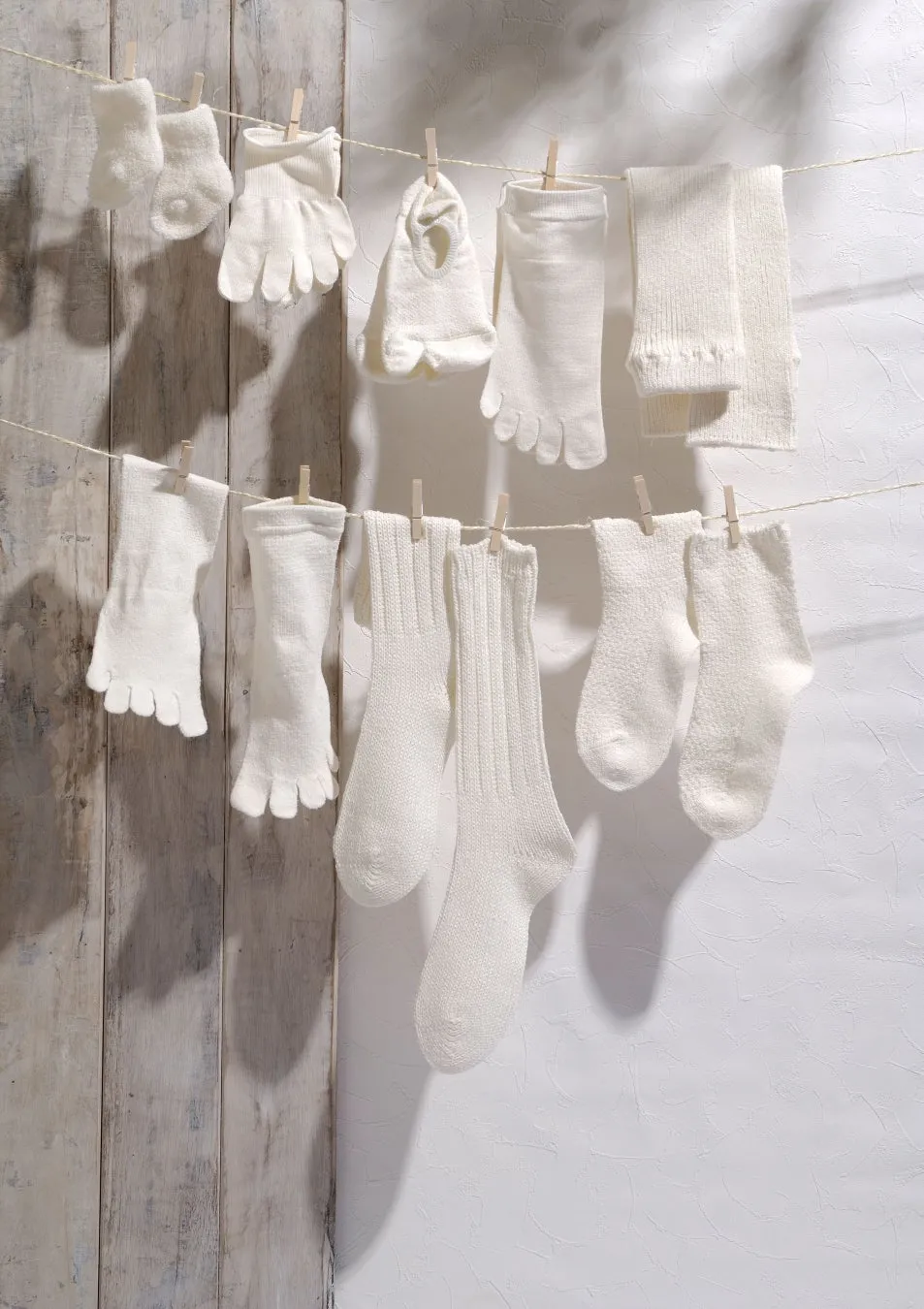 洗濯された靴下（コクーンフィット製品イメージ）