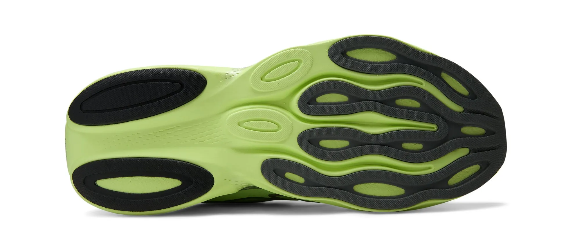 緑色の靴底のクローズアップ