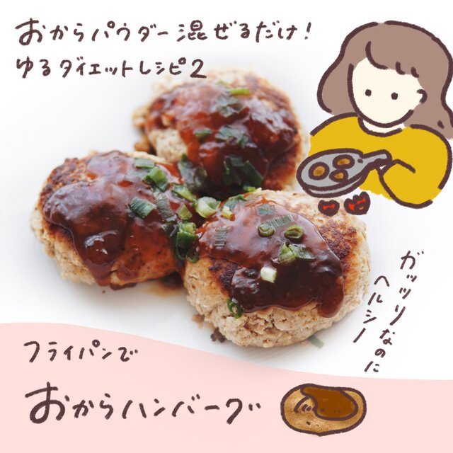 ふっくら柔らかおからハンバーグ おからパウダー 混ぜるだけ 一人暮らしのゆるっとレシピ Vol 35 とりぐら 一人暮らしの毎日がもっと楽しく
