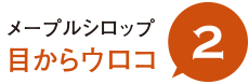 メープルシロップ 目からウロコ 2