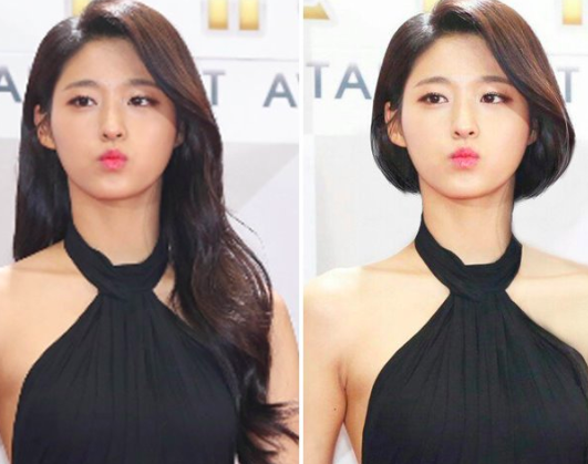 長年ロングヘアだった韓国女性芸能人達のタンバルモリ合成写真が素敵 韓国情報サイト Daon ダオン