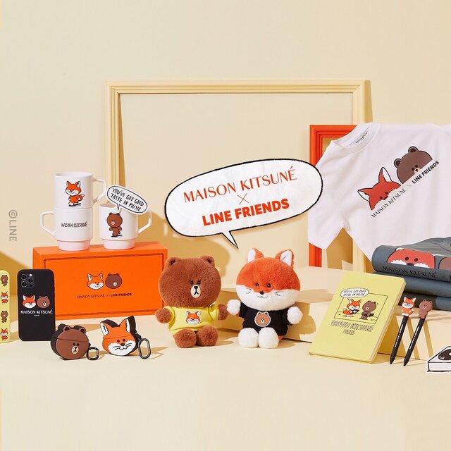LINE FRIENDS」と「Maison Kitsuné」がコラボ✧可愛すぎる限定グッズを