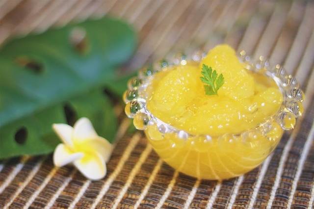 夏にピッタリな甘夏のゼリーのフリー写真画像|GIRLY DROP (24105)