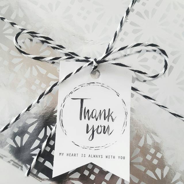 リボン/ラッピング/サンキュータグ/タグ/ダイソー/シ...